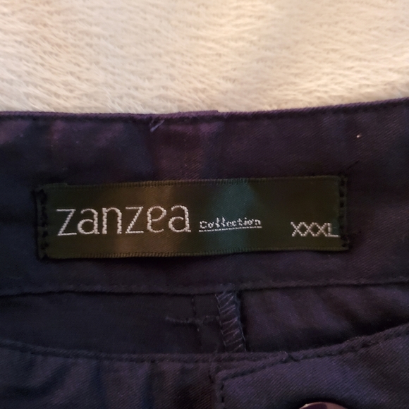 Zanzeea Light Cotton Wide Leg Pants XL Navy Blue NWT - Picture 4 of 6